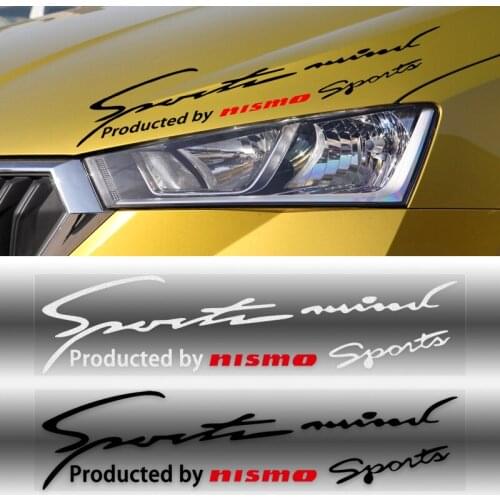 1PCS Car Light Eyebrows Reflective Nismo Logo Sports Vinyl Decor Sticker For Nissans Nismo X-trail Almera Qashqai Tiida Teana