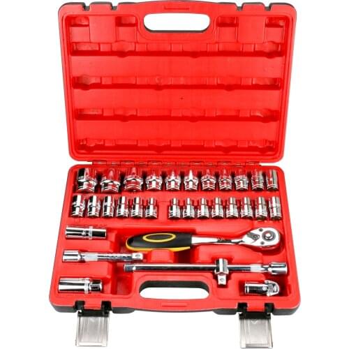12MM Socket Spanner Set 1/2 inch Drive Ratchet Handle Tool Set Car Repair Extension Bar Wrench Tools Kit 32pcs