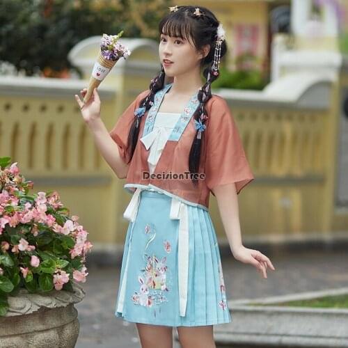 2021 women chinese hanfu song dynasty costumes ancient hanfu dress chinese traditional clothes stage fairy performance costume