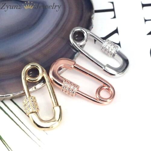 5PCS, CZ Lock DIY Jewelry Making Accessories Classic Heart Shape Spiral Clasps DIY Necklace Bracelets