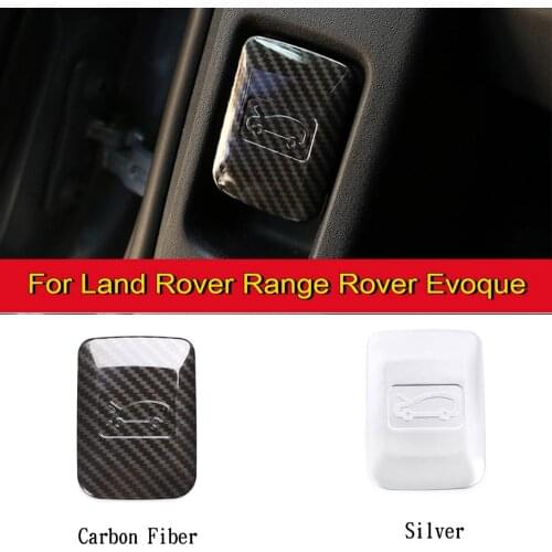 Car Accessories For Land Rover Range Rover Evoque L551 2019-2020 ABS Carbon Fiber Texture/Silver Hood Switch Panel Cover Trim