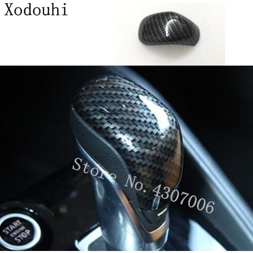Car Styling Inner Cover Stick Carbon Fiber Shift Knob Control Top Lamp Frame Trim 1pcs For Nissan Kicks 2017 2018 2019 2020