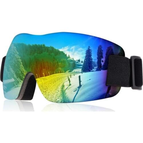 Frameless Three-tier High-grade Sponge Ski Goggles 100% UV Protection Elastic Adjustable Strap To Prevent Dazzling Bright Light