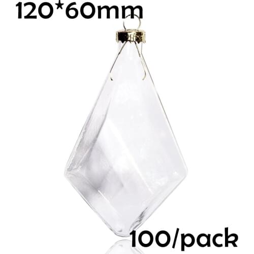 Free Shipping DIY Paintable Christmas Xmas Decoration Ornament/Ball 120mm Glass Diamond, 100/Pack
