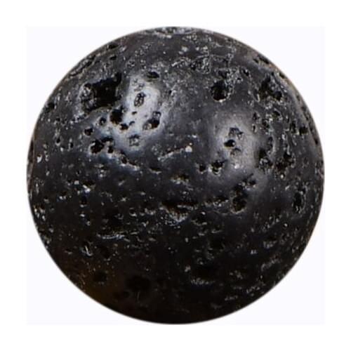 Natural volcanic stone black loose beads DIY beaded beaded beads round beads jewelry accessories bracelet beads material