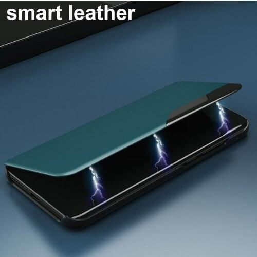 Pocophone x3 nfc case pu leather smart window view magnet flip stand cover for xiaomi little poco x3 x 3 pocox3 nfc coque fundas