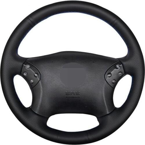 Car Steering Wheel Cover Black Artificial Leather Car Steering Wheel Cover For Mercedes Benz W203 C-Class 2001-2007