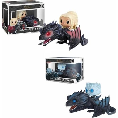 Funko Movie & TV Game Of Thrones NIGHT KING & ICY VISERION Daenerys Rides Drogon Action & Toy Figures Collectible Model Toy