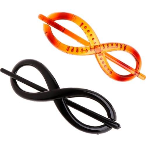 2 Pcs Fashion Hair Sticks For Lady Twist Plastic Hairpin Hair Clips Wedding Hair Pins