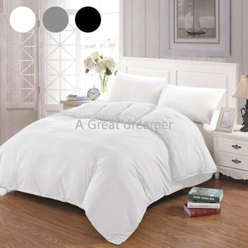 Hot Sale Bedding Set Simple Duvet Cover White Black Gray Comforter/Quilt/Blanket Case Dropshipping