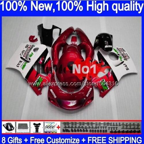 Body For SUZUKI SRAD GSX-R600 1996 1997 1998 1999 2000 11MC.84 GSXR750 GSXR 750 600 GSXR600 96 97 98 99 00 Fairing Red white
