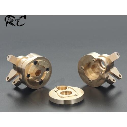 Brass Bumper Mount Portal Axle Steering Knuckles Housing Counter Weights for 1/10 RC Crawler Axial Capra SCX10 III Upgrade