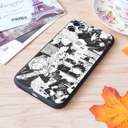 For iPhone Jujutsu Kaisen Collage Print Soft Matt Apple iPhone Case