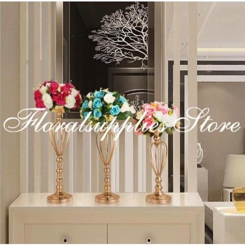 2019 New Flower Vases Candle Holders Rack Stands Wedding Decoration Road Lead Table Centerpiece Pillar Party Event Candlestick