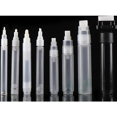 1 PC Plastic Empty Pen Rod 3MM 5mm 6.5MM 8mm 10MM Barrels Tubes For Graffiti Pen Liquid Chalk Markers Paint Pen Accessories