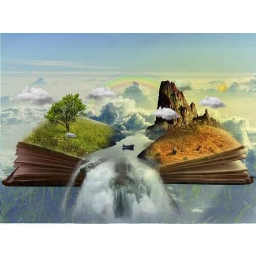 Full Square/Round 5D DIY Diamond Painting Scenery Fantasy Book 3D Embroidery Mosaic Rhinestone Art Stickers Decor Pictures DF478