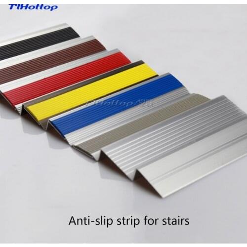 Aluminum alloy stair anti-skid strip step anti-skid strip rubber anti-collision bead metal corner guard closing strip