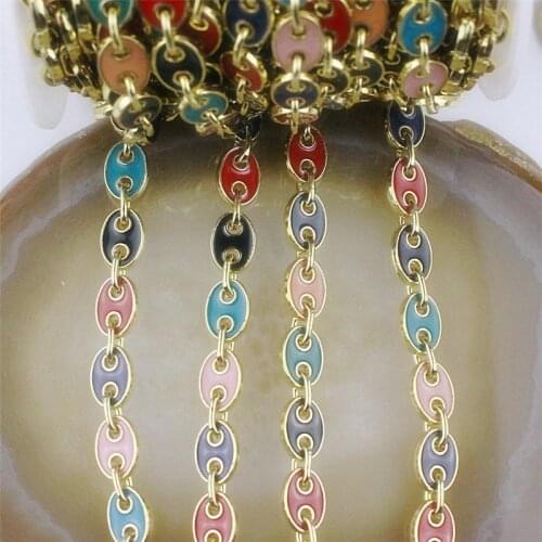 10meters Colorful plated enamel rosary chain, popular rosary chain for jewelry,bracelet/necklace accessories