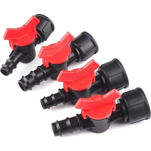 1PC 1/2" 3/4" Female Ball Valve 16 20mm PE Irrigation Pipe Connector Threaded Garden Water Connectors Water Hose Switch