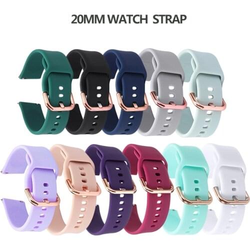 Silicon Sport Watchbands For Samsung Galaxy Watch Active 2 Smart Watch Replacement Band Men Women Colorful Adjustable Strap