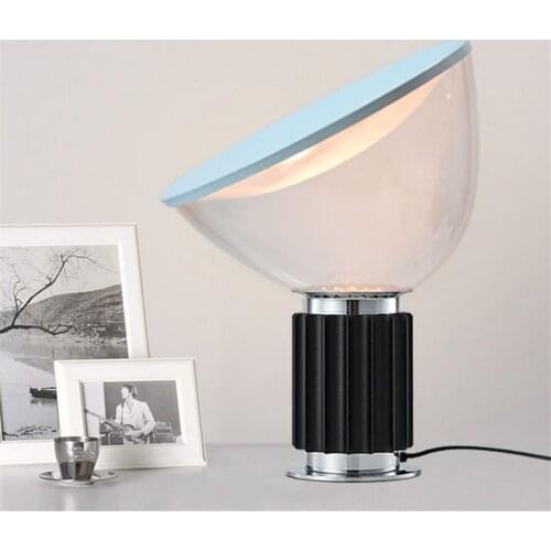 Nordic Danish design glass lampshade table lamp office study decorative led desk lamps bedroom bedside nightstand light fixture