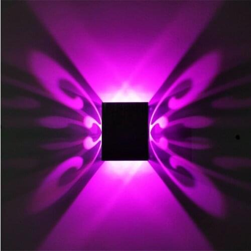 LED butterfly wall lamp double-sided lamp indoor creative lamp corridor lamp bedroom background wall decoration lamp 1w3w 110V22