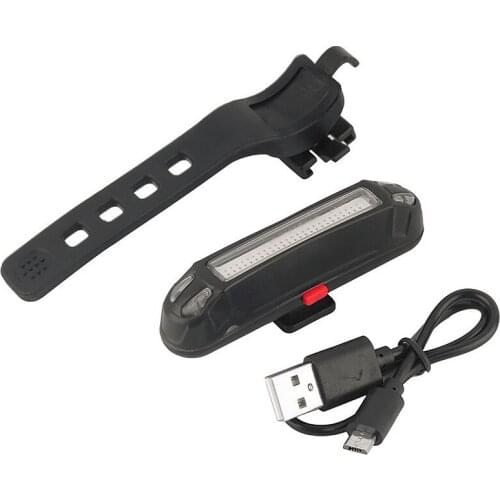 USB Rechargeable LED Bike Tail Light Bright Bicycle Rear Cycling Safety Flashlight 2 Light Mode Options Waterproof jlrr
