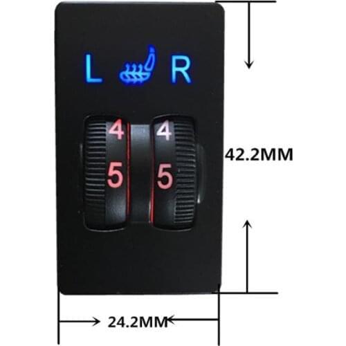 2 seats installed 5 level position beautiful wheel button switch to compatible carbon fiber chair pad cover elements for Auto