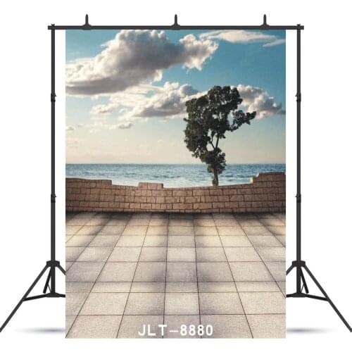 Seaside Tree Cloud Vinyl Photographic Background For Wedding Birthday Party Child Baby Portrait Backdrop Studio Shoot Photocall