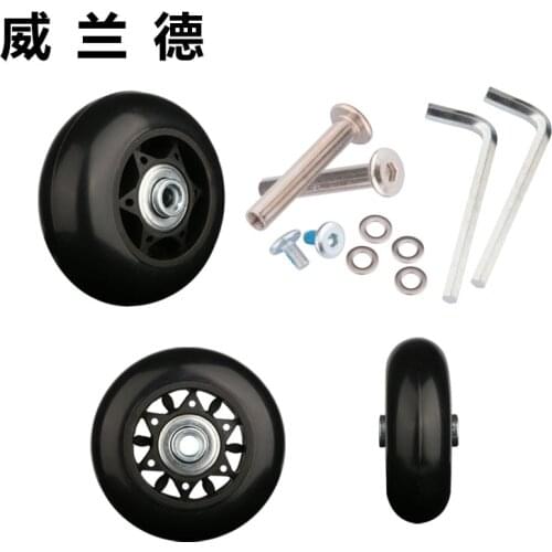 Luggage single wheel replacement new caster accessories repair black wear-resistant silent 67*28 PVC single wheel wheel parts