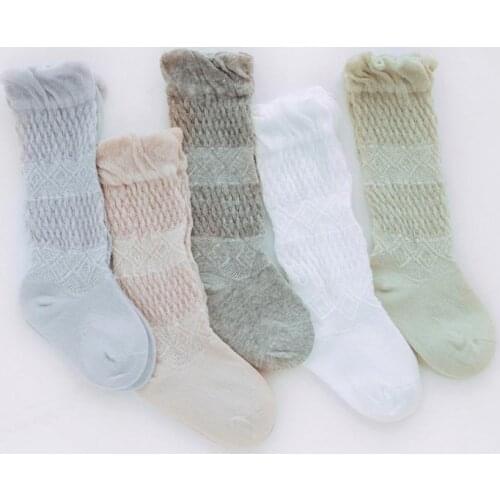 0-5years Children Summer Mesh Pantyhose Breathable Thin Cotton Anti-mosquito Socks Knee High Long Socks For Baby Kids Stockings