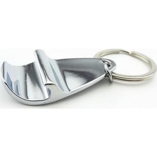 100pcs Portable Bottle Opener Keychain Metal Silver Color Key Ring Beer Beverage Opener Gift Customed Printed LOGO ZA4441