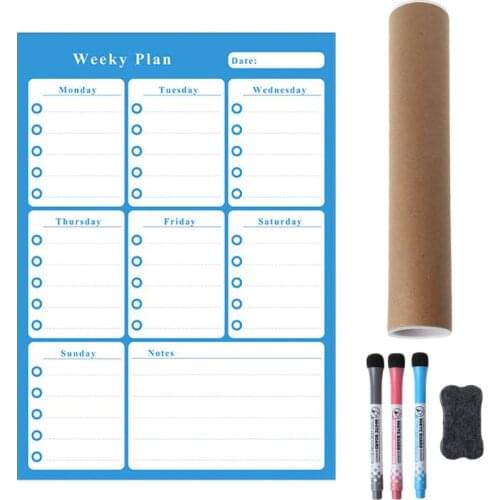 A3 Weekly Planner Soft Magnetic Whiteboard Fridge Magnets Drawing Message Board B36C