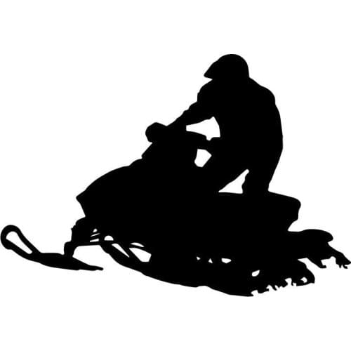 Car Sticker Huge Snowmobile Bumper Pattern Creative Decoration PVC Decal Car Sticker Creative Waterproof Black/white,18cm*12cm