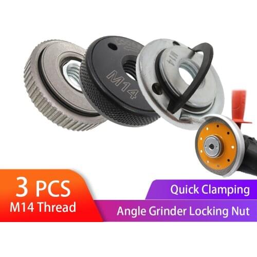 Fast Locking Quick Release Flange Nut M14 Thread Inner Outer Flange Nut Set for Angle Grinder Power Tool Accessories