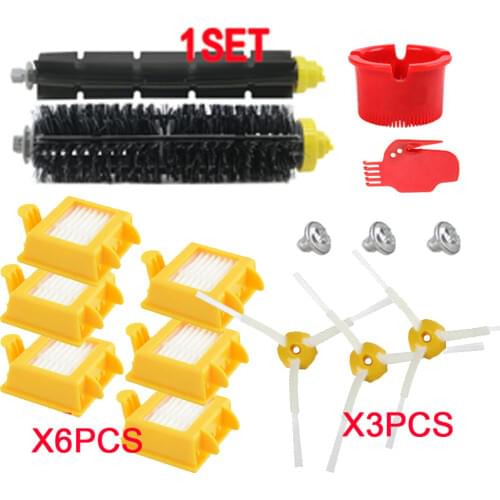 HEPA Filter +Side Brush + Bristle Brush for iRobot Roomba 700 760 770 772 774 775 776 780 782 785 786 790 Accessories Brush