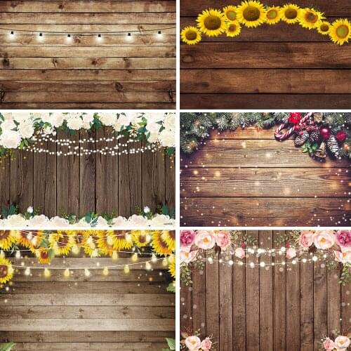 Retro Wood Board Plank Light Baby Vintage Christmas Backdrop Photography Background For Photo Studio Photocall Photophone Shoot