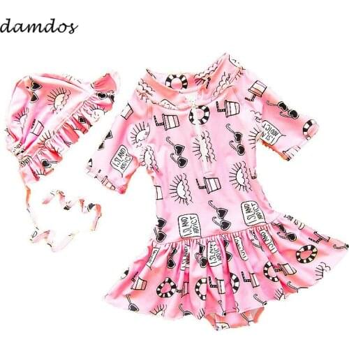 Bikini 2019 Girls Swimsuit Cover up Kids Swimwear Rash Guard Biquini Set Cut Off UK Pictures Girl Swimsuit Models Beach Dress