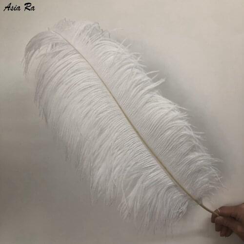 Fashion White Feathers Fluffy Ostrich Feathers 50-55cm Large Feathers For Wedding Party Center Pieces Decoration Home Decorates