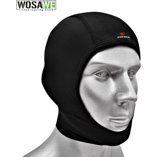 WOSAWE Men Cycling Cap Breathable BikeWear Moisture Wicking Running Skiing Riding Head Hat Motorcycle Helmet Inner Cap Headwear