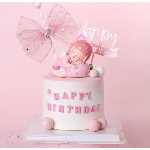 Happy birthday letters Cake Topper Birthday cake bubble stickers Decoration for Family Party Cakes Toppers and baking supplies