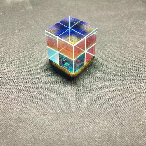 18*18*18mm Optical Experiment of Six-light Rainbow Photography with Flawless Cube Light Prism Glass