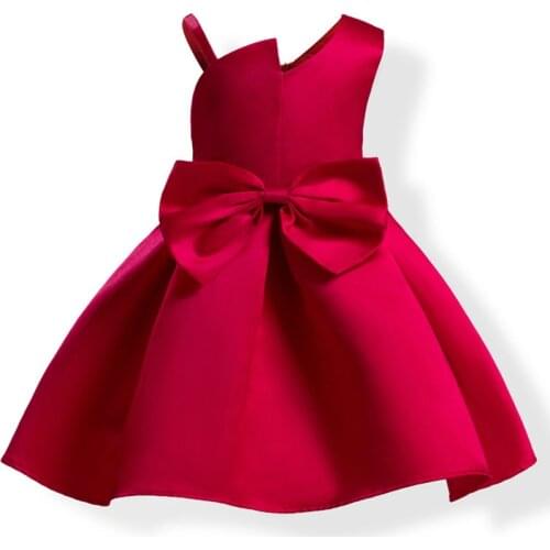Christmas Party Dresses For Girls Tutu Single Shoulder Strap Dress Children Sweet Kid Dress For Girl Party Dress Summer 2020