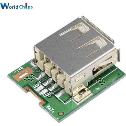 2pcs 5V Step-Up Power Module Lithium Battery Charging Protection Board Boost Converter LED Display USB For DIY Charger Kit