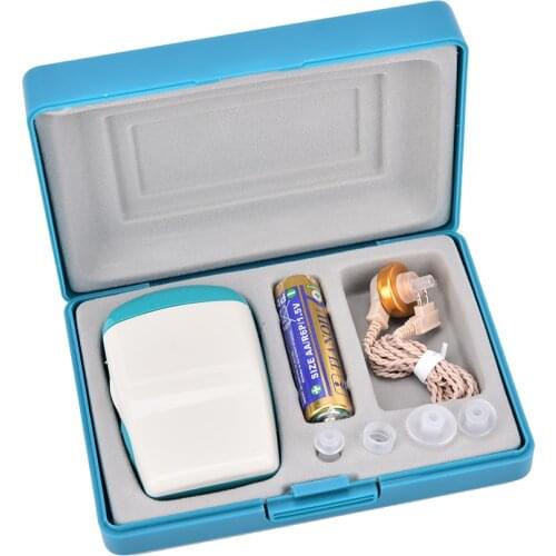 Professional Loss Hearing Aid Machine with Earplugs F-18 Hearing Aid Voice Volume Adjustable Sound Amplifier for Severe Hearing