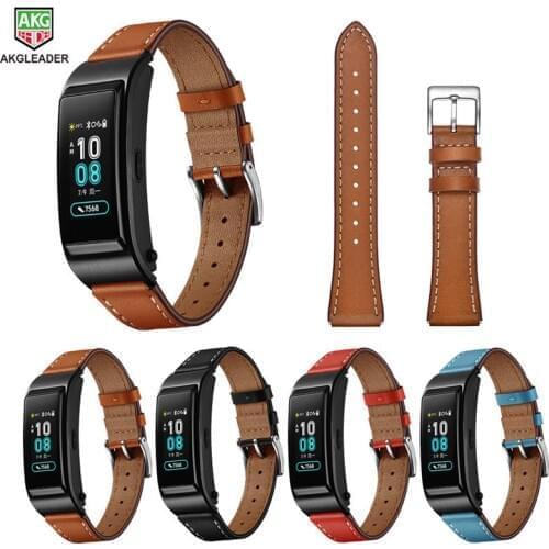 For Huawei B5 Band Leather Strap Newest High Quality Watch Strap Wrist Band For Huawei B5 Smart Watch 18mm Watchbands