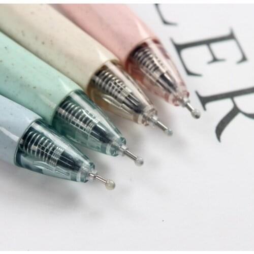 Straw Nature color gel Wheat pen ballpoint writing pens Black ink Stationery Office School supplies Canetas
