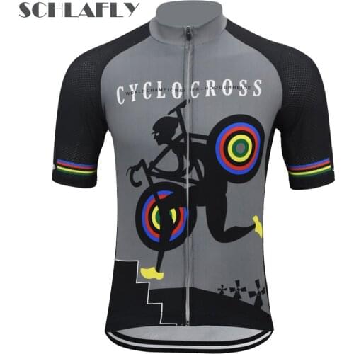 Cyclocross cycling jersey short sleeve gray wear dropshipping blue jersey road jersey cycling clothing schlafly cycling top