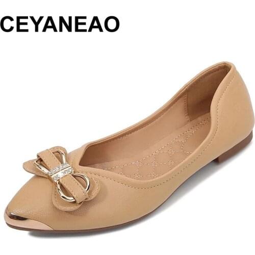 CEYANEAO Feminine Hot Cheap Luxury Diamond Pointed Toe Matte Leather Sequined Women Single Shoes Plus Size 36-42Flattie Softy