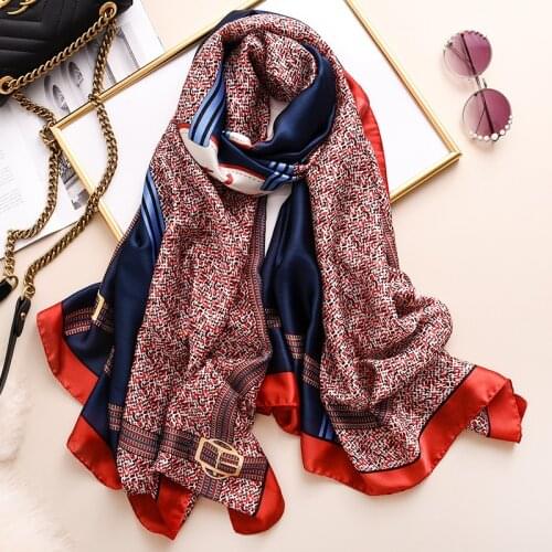2020 Women silk scarf Spring and summer lady Superior quality scarves female beach Headband new muffler Fashion print Shawl